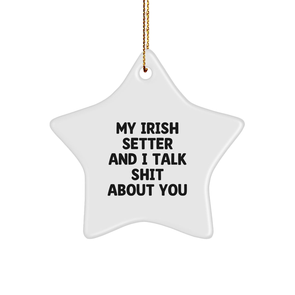 Christmas Ornament Gift for Teens Funny Irish Setter Memento - Image 1