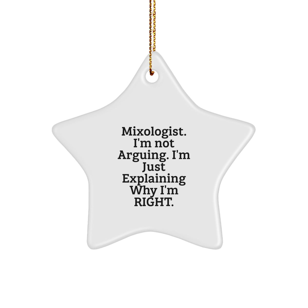 Witty Mixologist Christmas Ornament Gift for Friends - Novelty Holiday - Image 1
